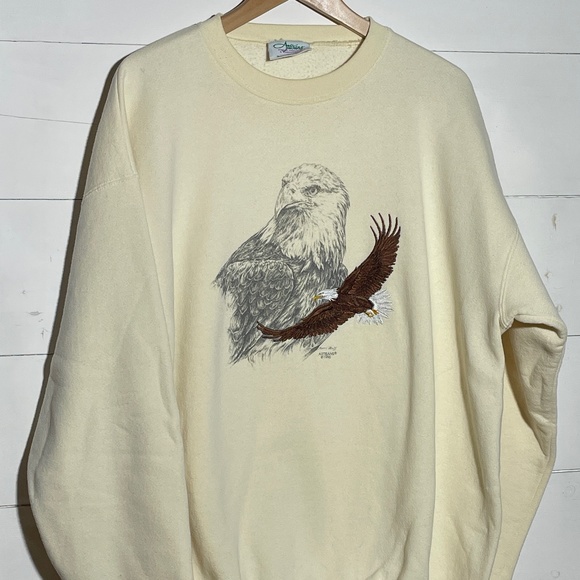 90's Mint Condition Bald Eagle Sweater XL - Picture 1 of 5